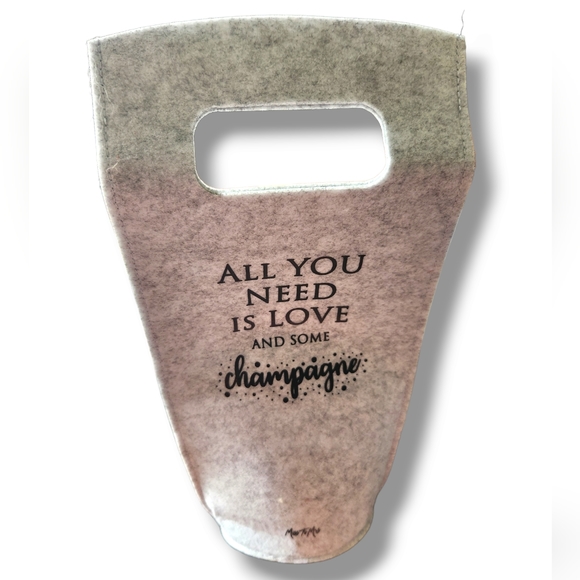 Champagne Tote Bag - Grey Felt - Picture 2 of 2